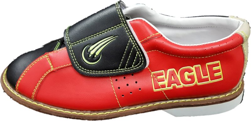 WOMENS CROSSOVE VELCRO GLOW RENTAL SHOE BLACK/RED