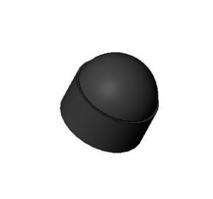 Hex Nut Cap 3/8 Black Plastic