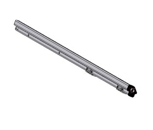 CLEAR 8FT.3IN. RT PLASTIC RAIL