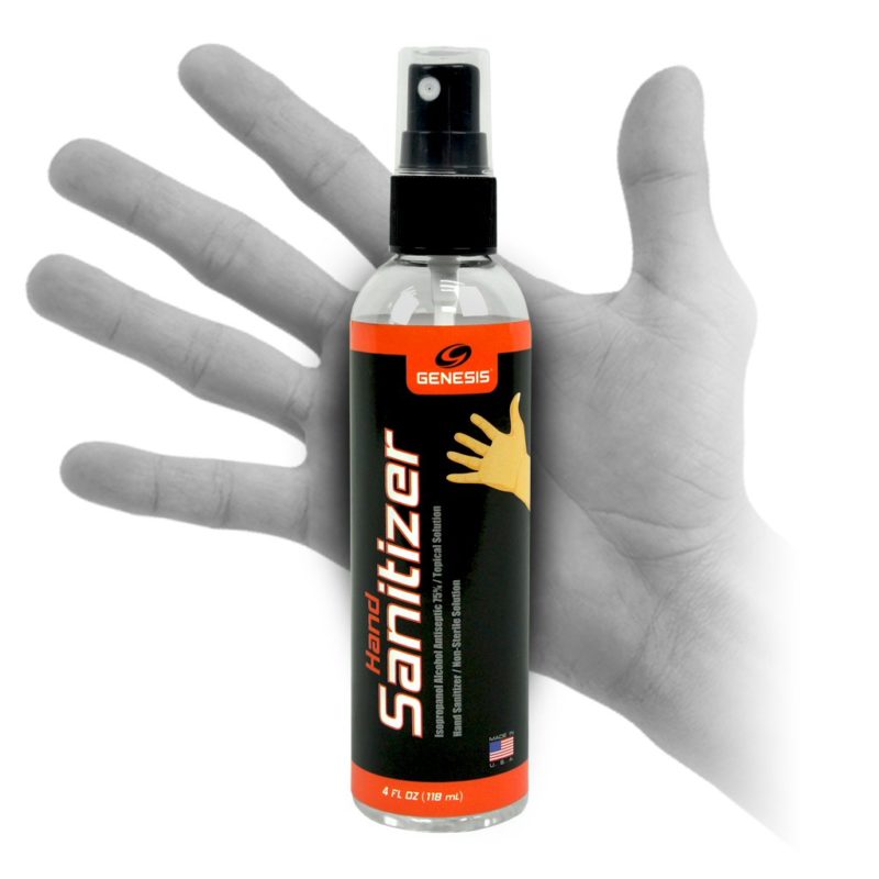 GENESIS HAND SANITIZER 4 OZ BOTTLE