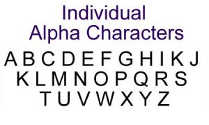 INDIVIDUAL LETTERS FOR ENGRAVE