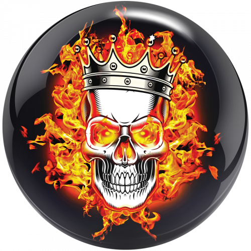 FLAMING SKULL VIZ-A-BALL