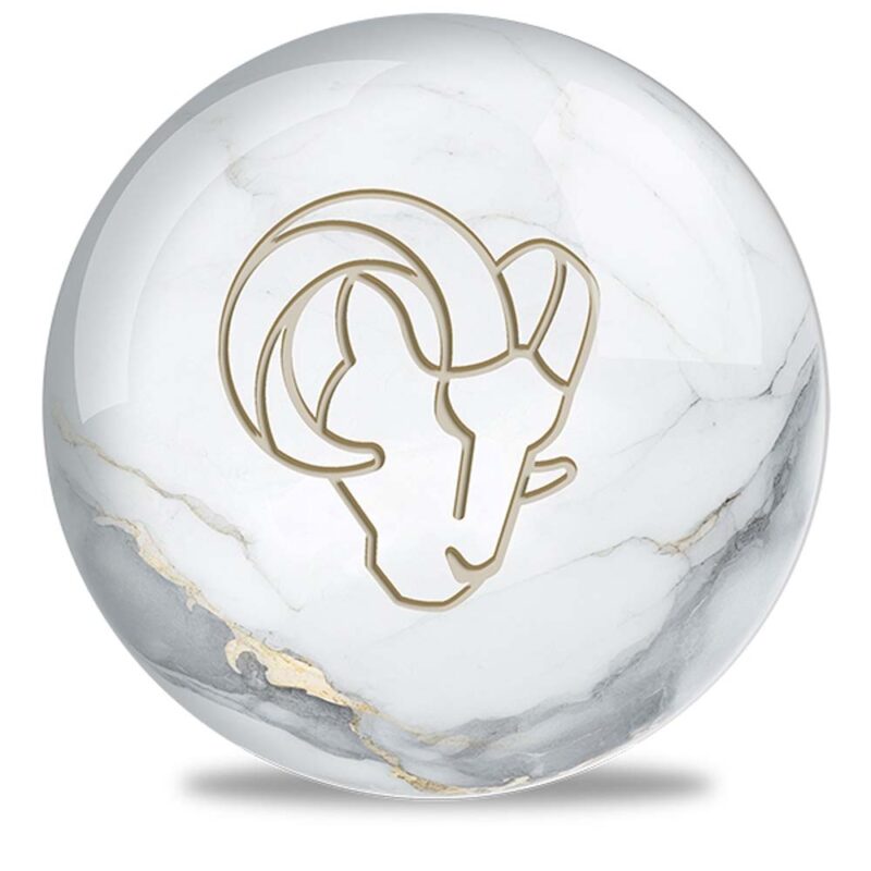 LA RAMS BALL MARBLE DESIGN