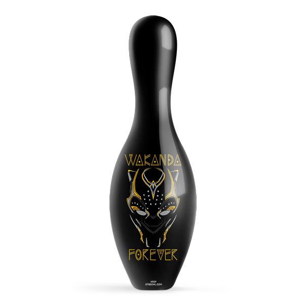 Marvel Avengers Black Panther Wakanda Forever Official Size and Weight Bowling Pin