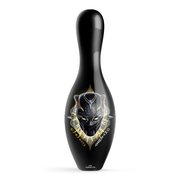 Marvel Avengers Black Panther Wakanda Forever Badge Official Size and Weight Bowling Pin