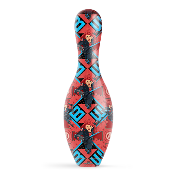 Marvel Avengers Black Widow Pattern Official Size and Weight Bowling Pin