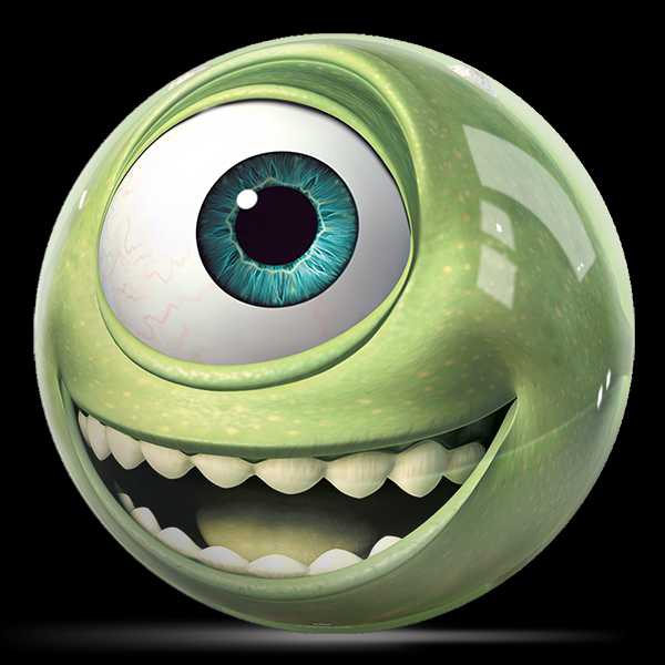 Disney Monsters Inc Mike Wazowski Undrilled Bowling Ball
