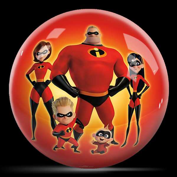 Disney The Incredibles Characters Undrilled Bowling Ball