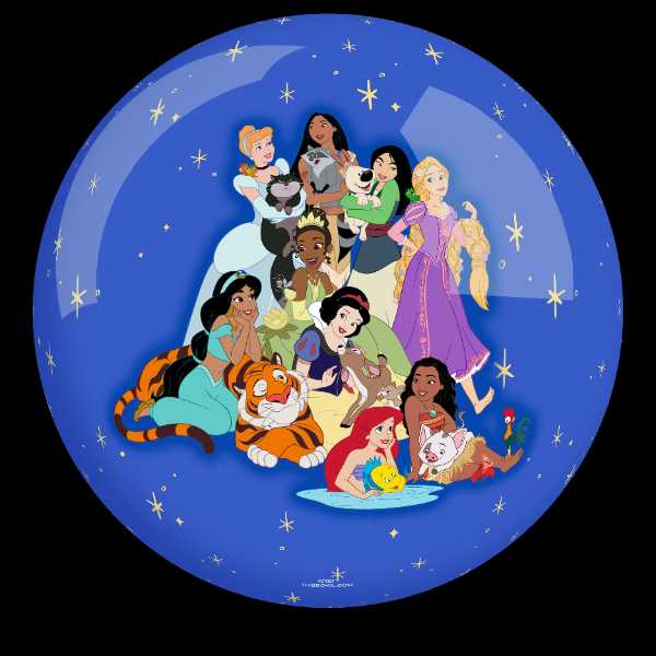 Disney Princesses Characters Undrilled Bowling Ball