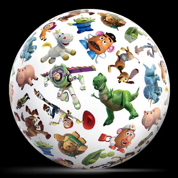 Disney Toy Story 2 Characters Undrilled Bowling Ball