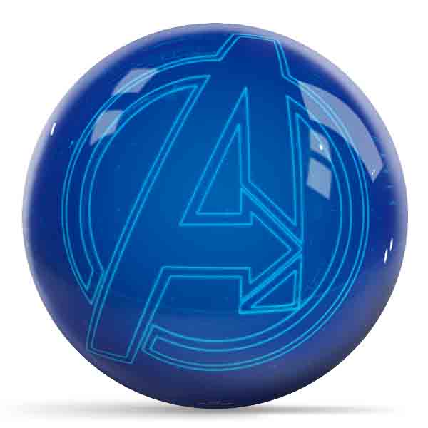 Marvel Avengers Blue Logo Undrilled Bowling Ball