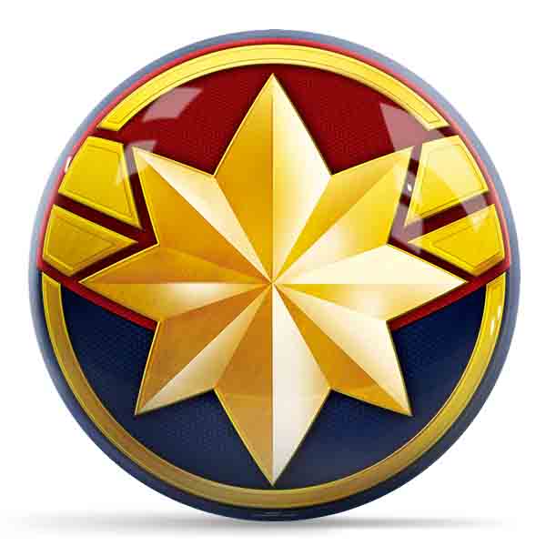 Marvel Avengers Captain Marvel Icon Undrilled Bowling Ball