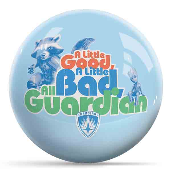 Marvel Guardian of the Galaxy Groot and Rocket Undrilled Bowling Ball