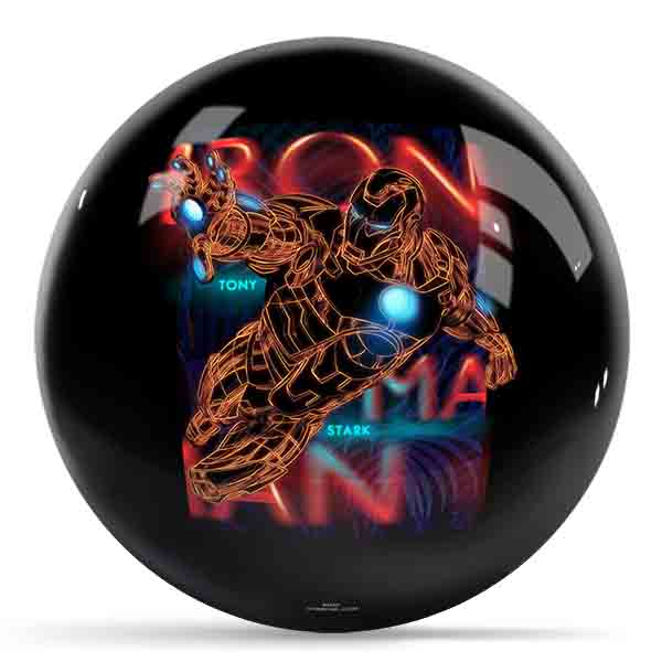 Marvel Avengers Neon Iron Man Undrilled Bowling Ball