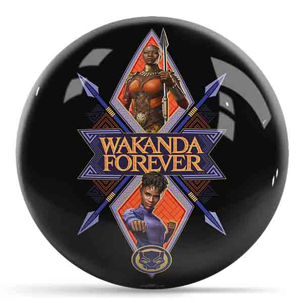 Marvel Avengers Black Panther Wakanda Forever Characters Undrilled Bowling Ball