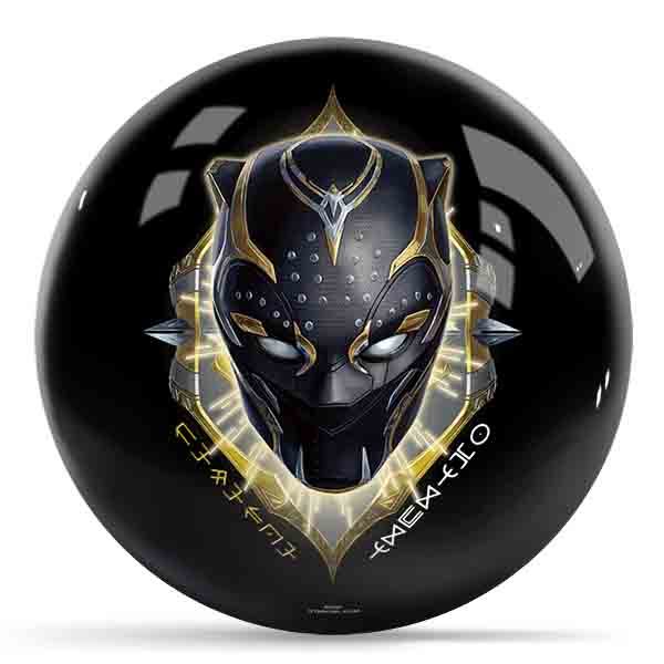 Marvel Avengers Black Panthers Wakanda Forever Badge Undrilled Bowling Ball